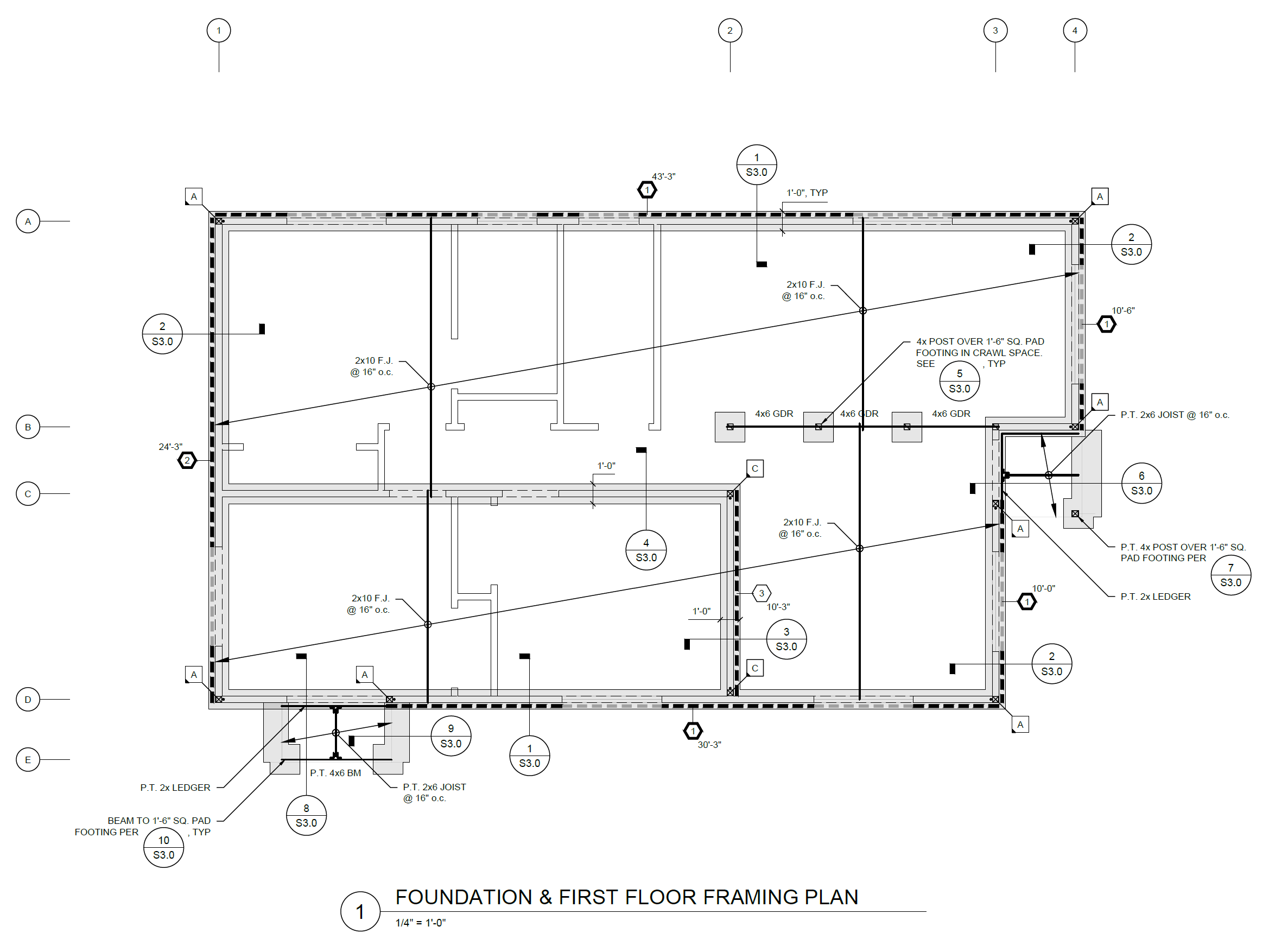 Structural plans for construction